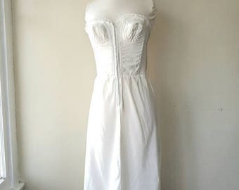 Vintage bustier Charmode lace white 34A
