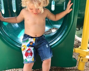 SALE Boys Paw Patrol Patched Jeans Distressed Boys Jeans Boys Pants Paw Patrol Birthday Shorts Option now