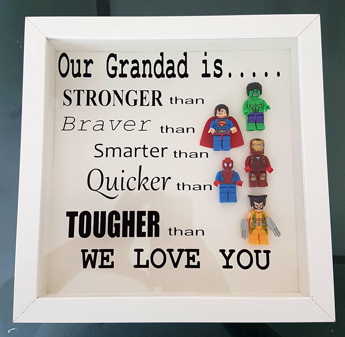 lego superhero frame for dad