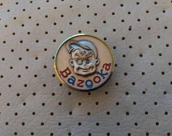 Bazooka JOE Chewing Bubble Gum Vintage Rare Pin Badge Bertoni Milano