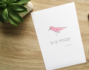 Citazioni Positive di uccello illustrazione - Citazioni motivazionali Flamingo - stampa per l'ufficio - - - obiettivi di Office - uccello - rosa stampa - stampa per scrivania