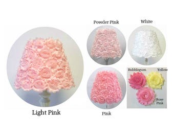 Shabby Chiffon Rosettes Lamp Shades