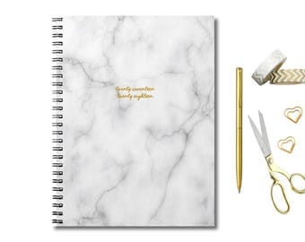 2017-2018 Planner - Weekly Planner - Personalized Planner - Academic Planner - Agenda 2017 - Student planner - 2018 Calendar -Marble Planner
