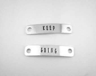Keep Going Shoe Tags, Motivational Running Gear, Running Shoe Charms, Fitness Accessory, Trainer Tags, Race Gift for Runners