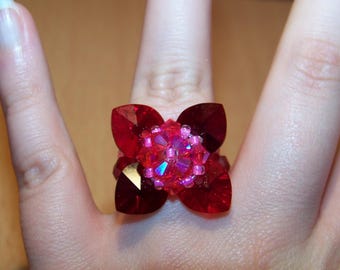 Bague Rubis Or 14k Talisman Magique - Taille 8 - Pierre Naturelle - Fait Main