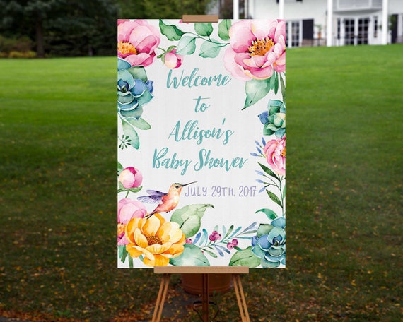 Free Printable Baby Shower Welcome Sign Template