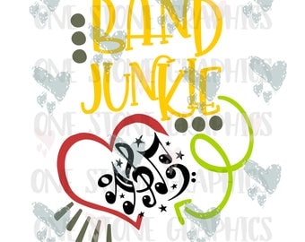 Band junkie svg,music svg,music notes,music notes svg,band svg,band,music svg file,svg,svg file,svg image,trendy,cute svg,kid svg,heart