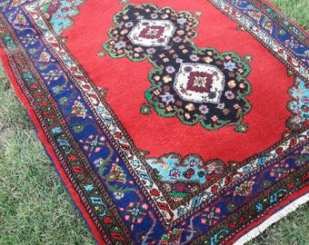 61"×76" Bohemian Rug,Boho Rug,Wool Rug, Oushak Rug, Turkish Rug, Handmade Rug, Aztec Rug, Home living, Floor Rugs, Rug, Rugs,