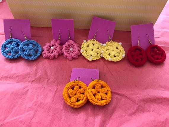 Quick crochet earrings free crochet pattern and tutorial  ewe ewe yarns