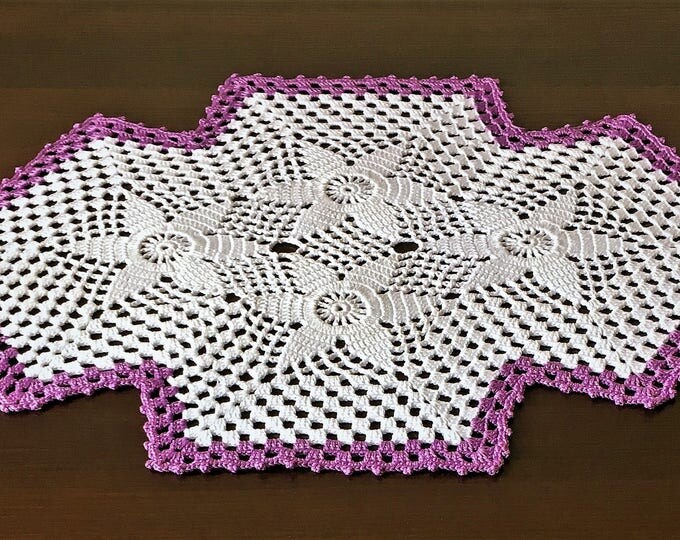Crochet lace doily round doily cotton center piece round tablecloth home accessories rustic decor lace doily large doily table topper .