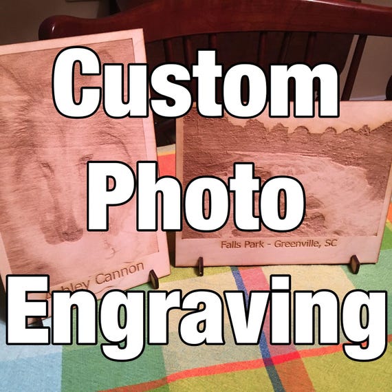 Laser Engraved Wood Photo