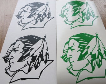 Fighting Sioux Vinyl Decal .