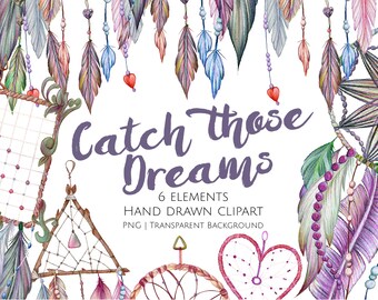 Dreamcatcher Clipart, Boho Dreamcatchers, Large Dreamcatcher, Boho Clipart, Rustic Boho Clipart, Tribal Clipart, PNG Clipart, Crafters