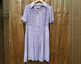 Vintage Dress - Knee Length - 1980's Vintage - Summer Dress - Summer Vintage