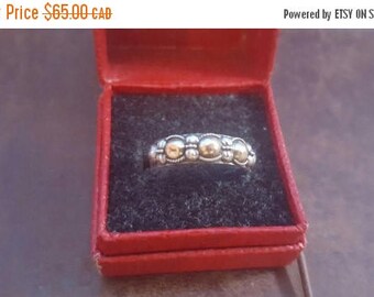 ON SALE Vintage Silver with Gold Ring