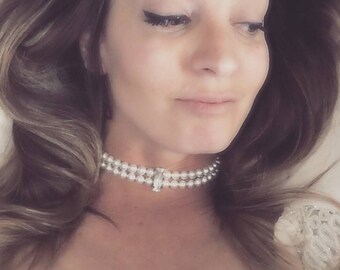 Pearl Choker, bridal jewelry, wedding jewelry, bridesmaids gifts, wedding necklace, pearl necklace