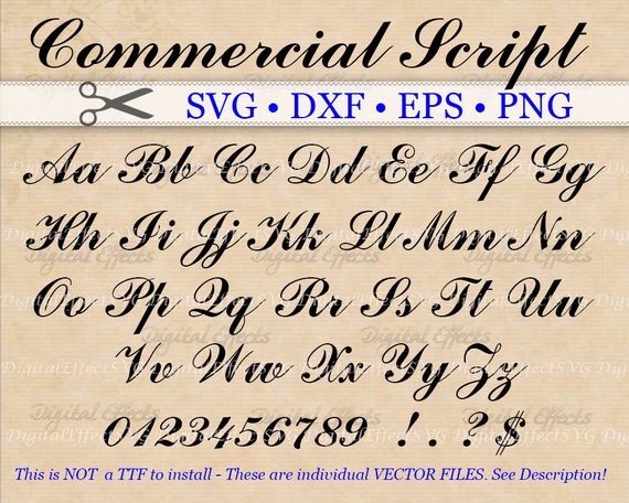 Download COMMERCIAL Script Monogram Svg Font Svg Dxf Eps Png