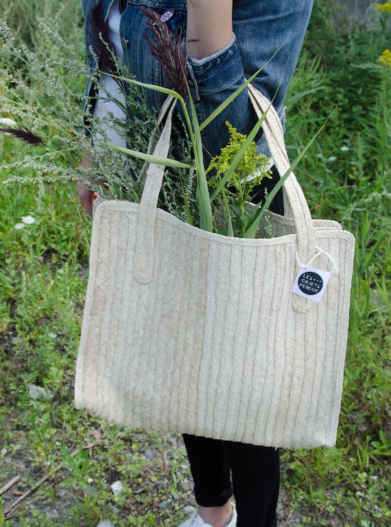 Market bags, handwoven palm tree