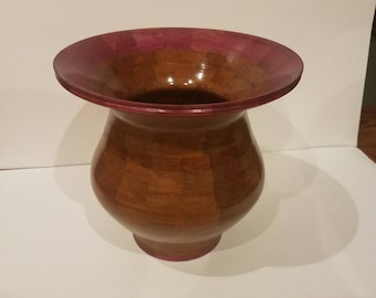 Beautiful Wooden Handmade Segmented Vase, Wood Turning