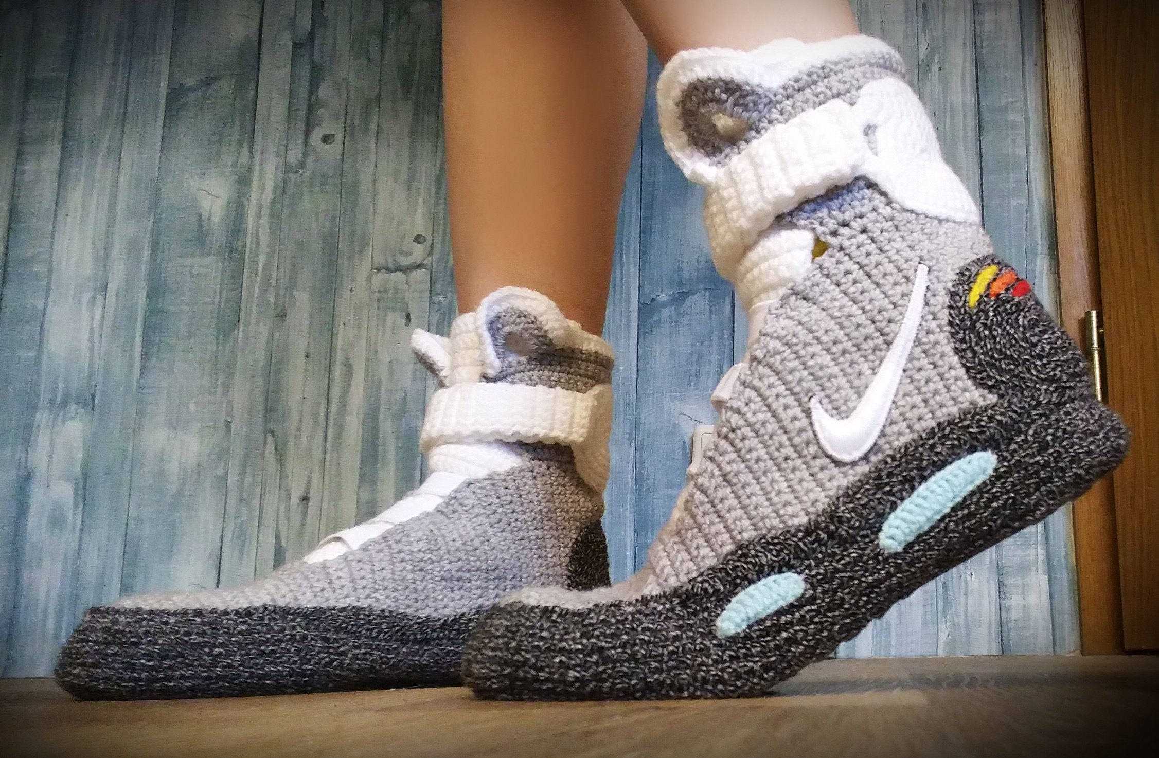 Marty McFly Shoes Nike Air Mags Back to the Future Knitted