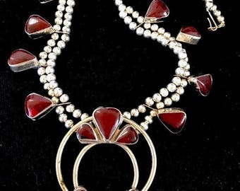 Native American Nickle Silver Squash Blossom Necklace Sale