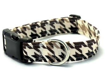 Black and Brown Houndstooth Collar
