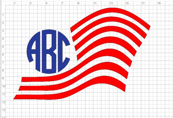 Download 5 American Flag Bow Monogram Designs SVG EPS DXF Studio3 ...