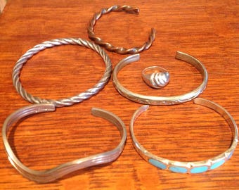 Lot of Sterling Braclets and One Ring