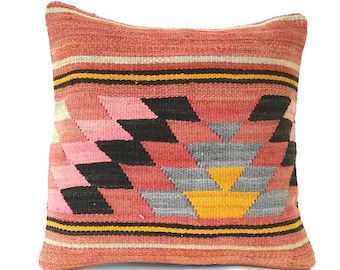 Vintage kilim pillow 40x40 cm / 16x16 inch
