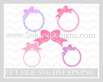 Bow svg, Bow Monogram SVG, DXF, PNG Files for Cricut and Silhouette cutting files, cheer bow svg, baby bow svg, monogram svg files