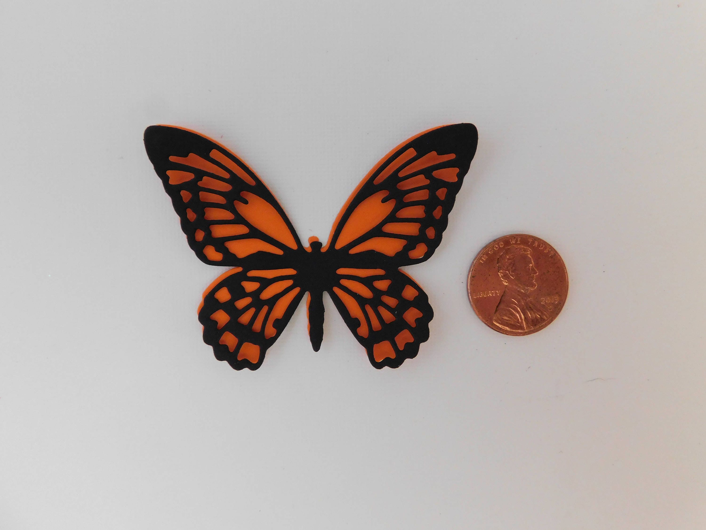 Layered Butterfly Die Cuts 20 piece small Solid Butterflies small delicate Die Cut Butterflies