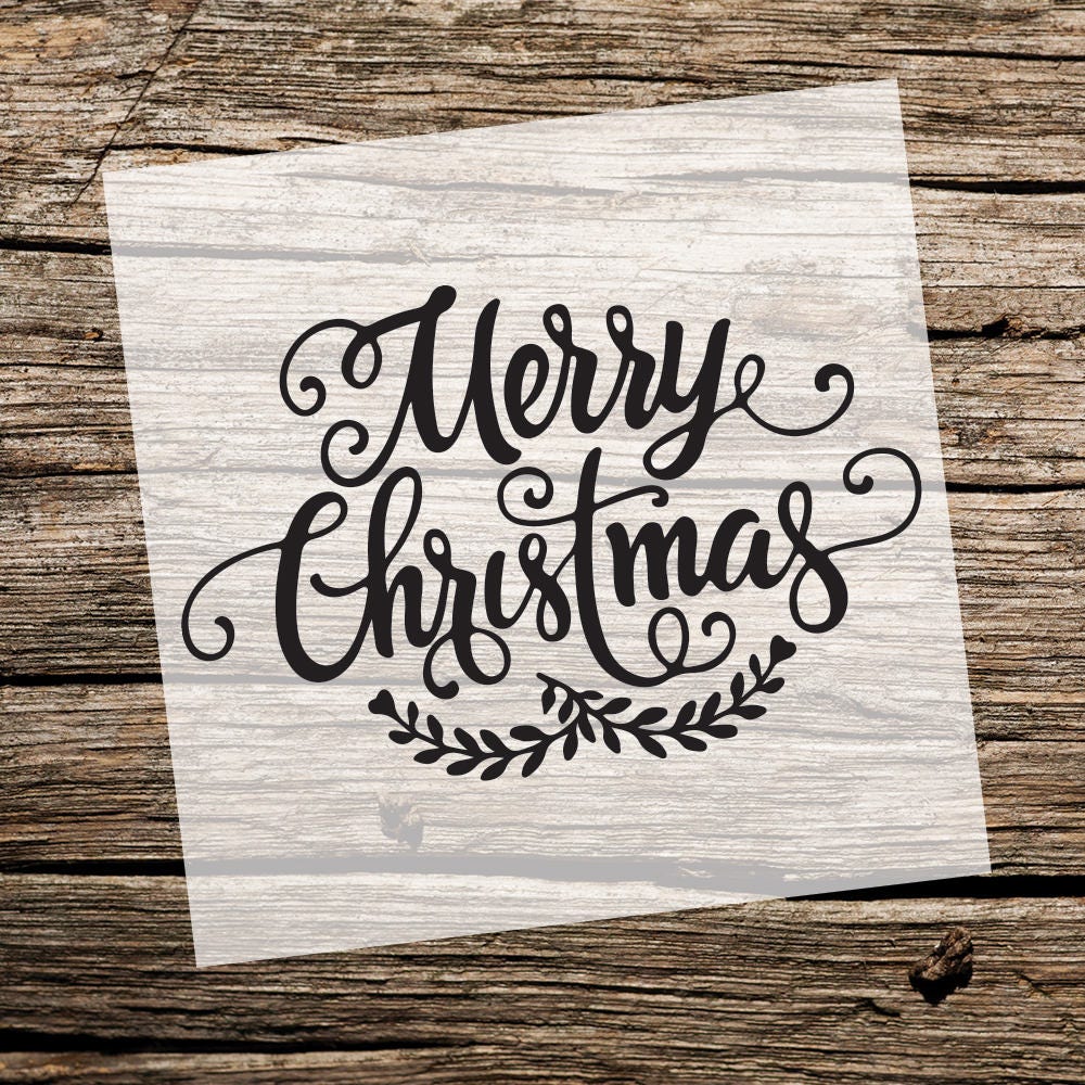 Merry Christmas Christmas Stencil Custom Stencils