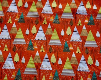 Native American Teepees on Orange background
