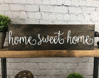 Home Sweet Home Sign, Reclaimed Wood Sign, Rustic Home Decor, Country Sign, Wall Hanging, Rustic Wall Sign, Reclaimed Wood, Entry Way Decor