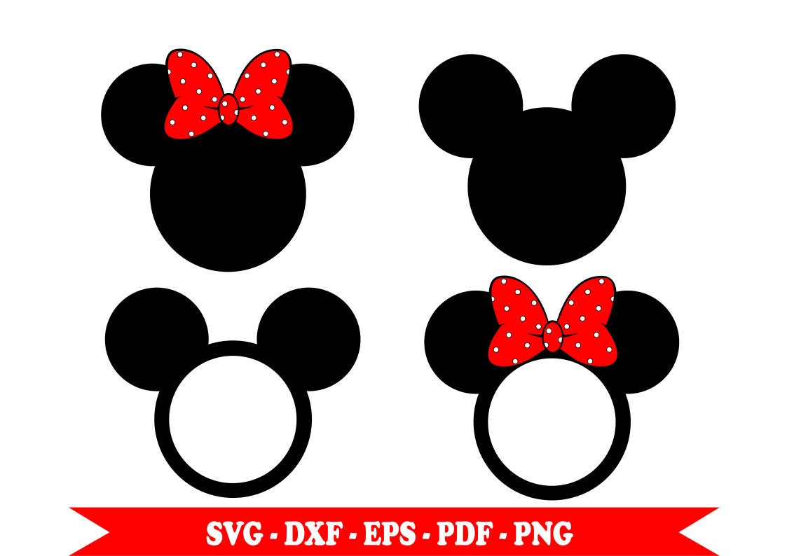 Download Mickey mouse Minnie mouse silhouette svg svg Monogram eps