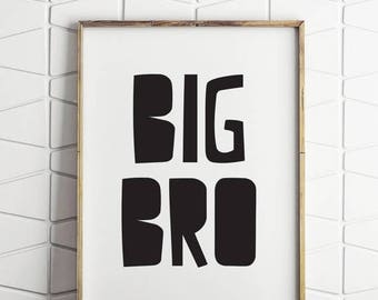 70% OFF SALE big brother wall decor, big brother sign, big brother printable, big brother wall art, big brother print, big bro