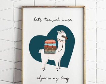 80% OFF alpaca print, llama print, alpaca my bags decor, alpaca printable, alpaca wall decor, digital download