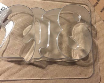 2018 plastic bath bomb mold chocolate wax soap new year