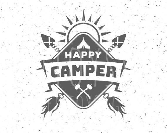 Happy Camper SVG file Camping SVG Happy Camper SVG file Tent