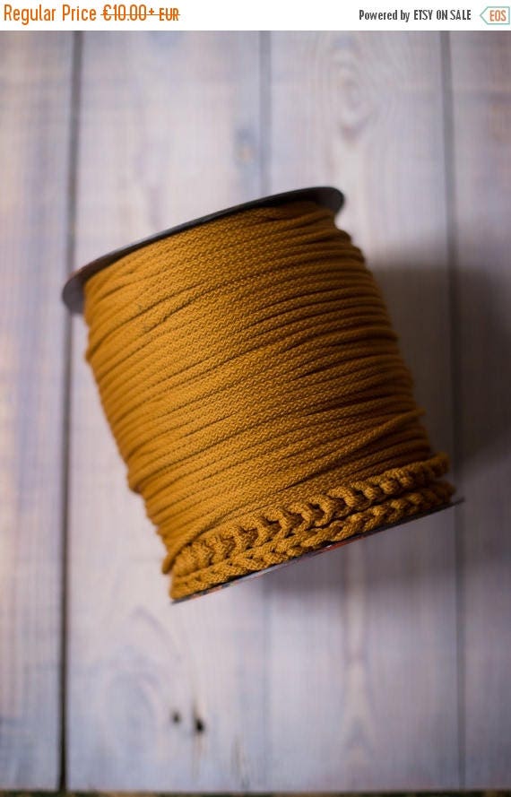 15 % OFF GOLDENROD rope cord, chunky yarn, colored rope, diy crafts, craft supplies, diy projects, rope yarn, polyester cord, rope cord. #53
