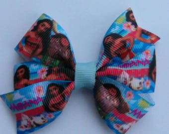 Moana hair bow, Character hair bow, Island hair bow, flower hair bow, princess hair bow, Moana and Maui pigtail bows