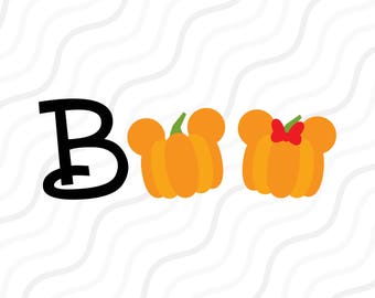 Boo SVG, Halloween svg, Pumpkin Mickey SVG Cut table Design,svg,dxf,png Use With Silhouette Studio & Cricut_Instant Download