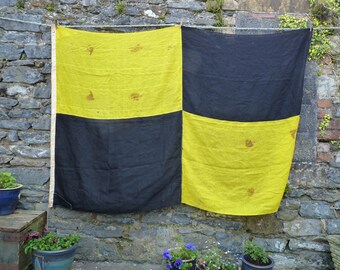 Lovely Old Lima Signal Flag L. Maritime Naval Flag. Coastal Decor