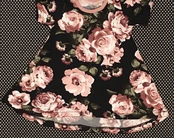 floral dress pants bummies boho black pink baby toddler girl shorts 0-3 3 6 9 12 18 months 2 3 4 5