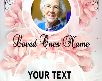 Pink Rose/ Funeral Program MICROSOFT WORD Template 10 pages 8.5x11 Folded