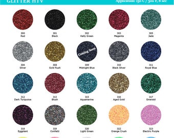 Glitter Heat Transfer Vinyl, Glitter HTV, Heat Press Vinyl, HTV, Iron on Glitter, Glitter Vinyl