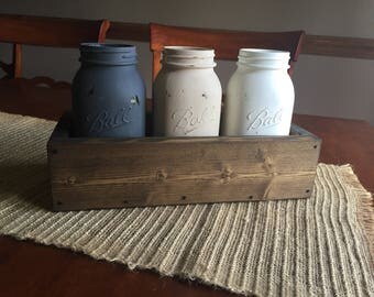 Wooden box centerpiece
