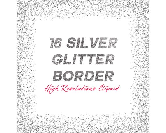 Download silver glitter border, border clipart, glitter clip art ...