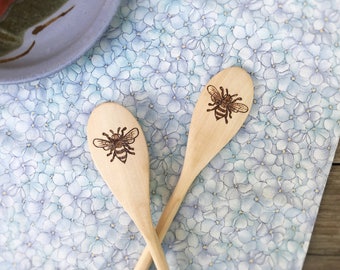 Wood burned spoon | Etsy