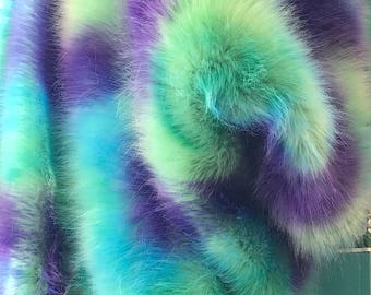 Disney Multi Color Shaggy Long Pile Faux Fur Fabric By The Yard 60" Width